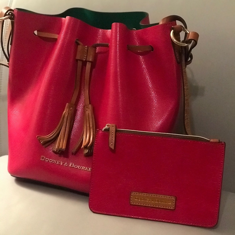 Dooney & Bourke pink Siena Serena bucket purse